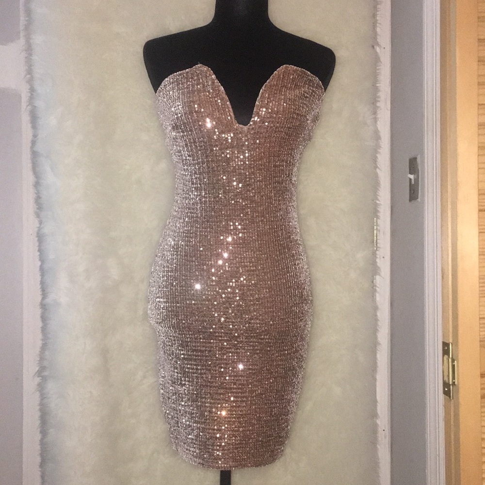 Rose gold party dress